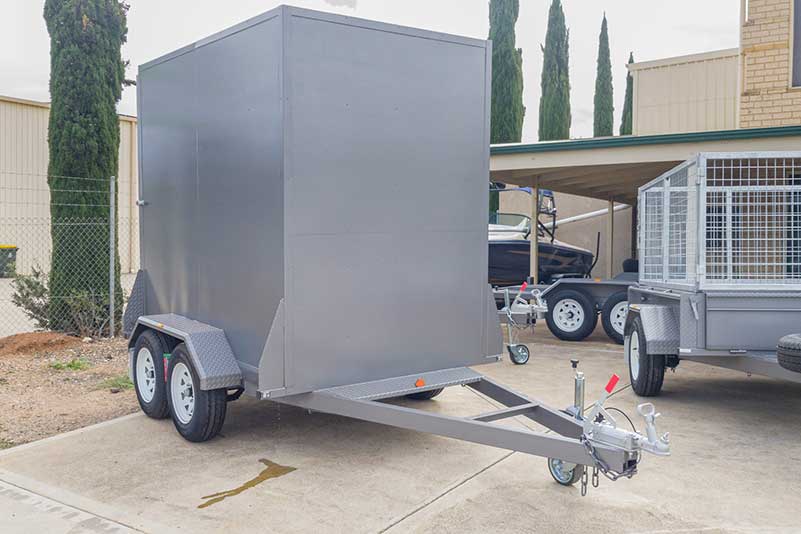 Tandem Trailers For Sales: ENCLOSED-7FT-TRAILER-TANDEM-AXLE-8X5